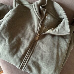 Women’s Olive Green Full-Zip Sweater